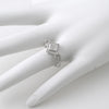 Silver CZ Micropave Womens Fashion Ring