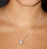 Silver Created Pearl Pendant With Signity CZ Accent