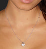 Signity CZ Micropave Heart Pendant Necklace