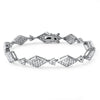 Silver Tone Diamond Shape CZ Fashion Bracelet