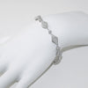 Silver Tone Diamond Shape CZ Fashion Bracelet