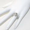 Sterling Silver Pear Cut CZ Halo Ring