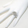 3.40 CTW Cushion Cut CZ Halo Ring