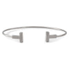 Sterling Silver Plain "T" Fashion Bangle