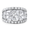 3.5 CTW Cushion Cut Fancy CZ Statement Ring