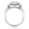3.45 CTW Rectangular Cushion Cut Halo CZ Ring
