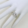 2.5 CTW CZ Cushion Cut Split Shank Halo Ring