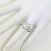 3.35 CTW Cushion Cut CZ Solitaire Baguette Ring