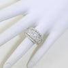 3.5 CTW Cushion Cut Fancy CZ Statement Ring