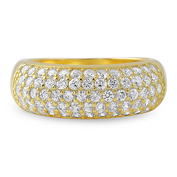 2.25 CTW 14K Gold Tone Pave' Fashion Ring