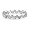 925 Silver Zig Zag CZ Eternity Ring