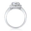 2.30 CTW Sterling Silver CZ Halo Ring