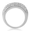 2.25 CTW Sterling Silver Pave' Fashion Ring