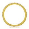 14K Gold Tone Curvy CZ Eternity Ring