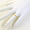 14K Gold Tone Thin CZ Fashion Band