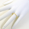 14K Gold Tone Curvy CZ Eternity Ring
