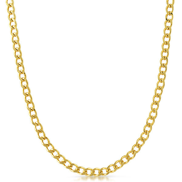 5mm 18K Gold IP Cuban Necklace