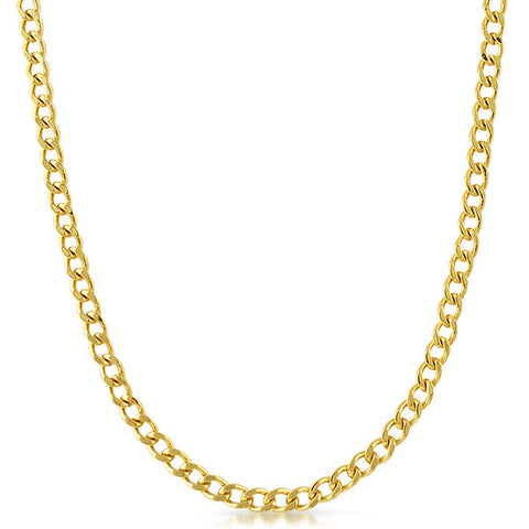 5mm 18K Gold IP Cuban Necklace