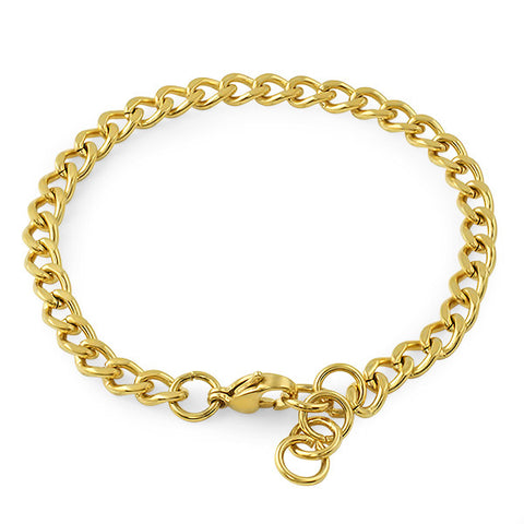 5mm 14K Gold IP Cuban Bracelet