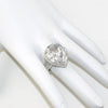 Oversized Crystal Teardrop Statement Ring