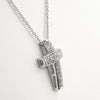 Micropave Signity CZ Cross Pendant With Necklace