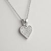 Signity CZ Micropave Heart Pendant Necklace