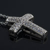Micropave Signity CZ Cross Pendant With Necklace
