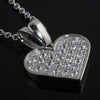 Signity CZ Micropave Heart Pendant Necklace