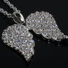 Sterling Silver Signity CZ Angel Wings Necklace