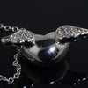 Heart With Wings Signity CZ Necklace 925 Silver