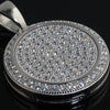 Silver Simulated Diamond Micropave Medallion Set