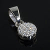 925 Silver Round Micropave CZ  Baby Pendant