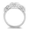 925 Silver 3 Stone Halo CZ Engagement Ring