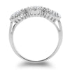 Silver 3 Stone Signity CZ Vintage Engagement Ring