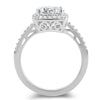 1.7 Carat Cushion Cut Flawless CZ Halo Ring