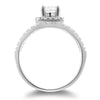 1 Carat Halo Split Shank CZ Engagement Ring