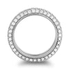 Silver Signity CZ Pave Rounded Eternity Ring