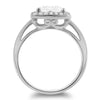 2.5 Carat Cushion Cut Flawless CZ Halo Ring