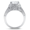 2.5 Carat Cushion Cut Fancy CZ Engagement Ring