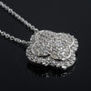 Sterling Silver Signity CZ Micropave Cushion Necklace