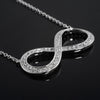 Sterling Silver Signity CZ Infinity Sign Necklace