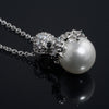 925 Silver Synthetic Pearl Octopus CZ Necklace