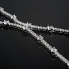 Sterling Silver Faux Diamond Fancy Fashion Necklace
