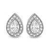 Sterling Silver Fancy Pear Cut Fancy CZ Earrings