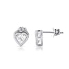 2.30 CTW Heart Cut CZ Bezel Earrings