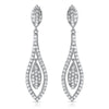 925 Silver Micropave Teardrop Dangling Earrings