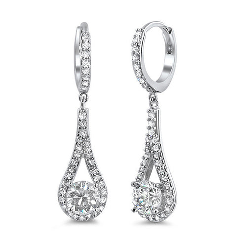 2.02 CTW Simulated Diamond Tear Drop Earrings