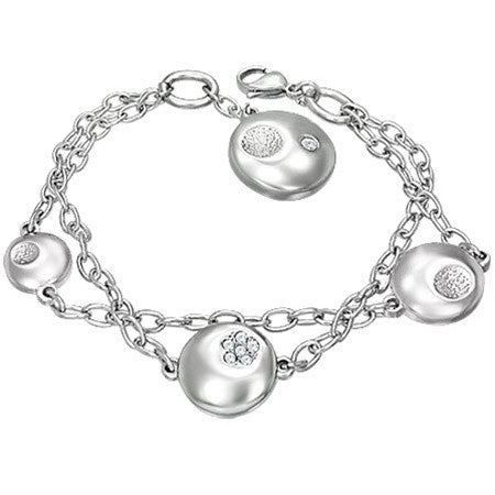 Stainless Steel Round Charm EMILY Bracelet