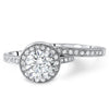 2.25 CTW Round Halo CZ Engagement Ring Set