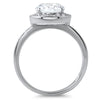 2.25 CTW Round Halo CZ Engagement Ring Set